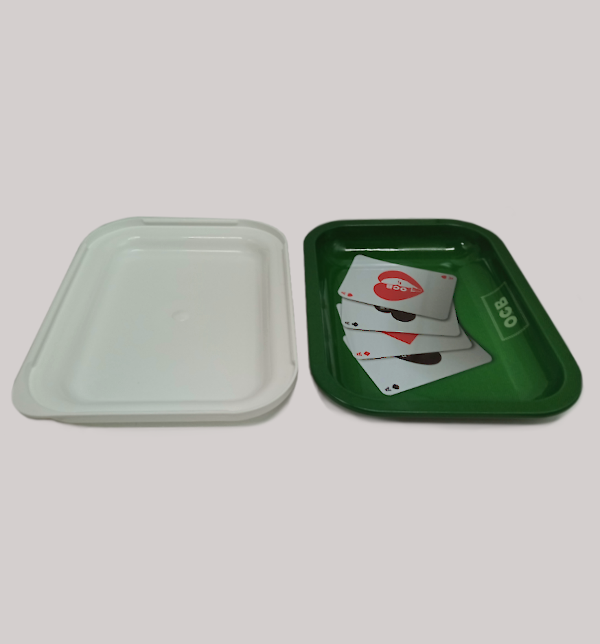 Bandeja Metal OCB com Tampa Branca