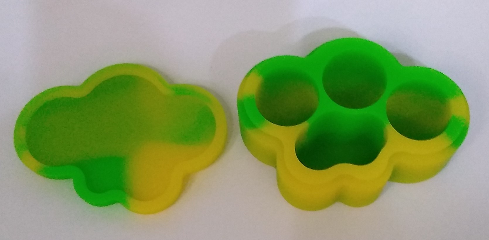 Contêiner de Silicone Ultra eco- Verde e amarelo
