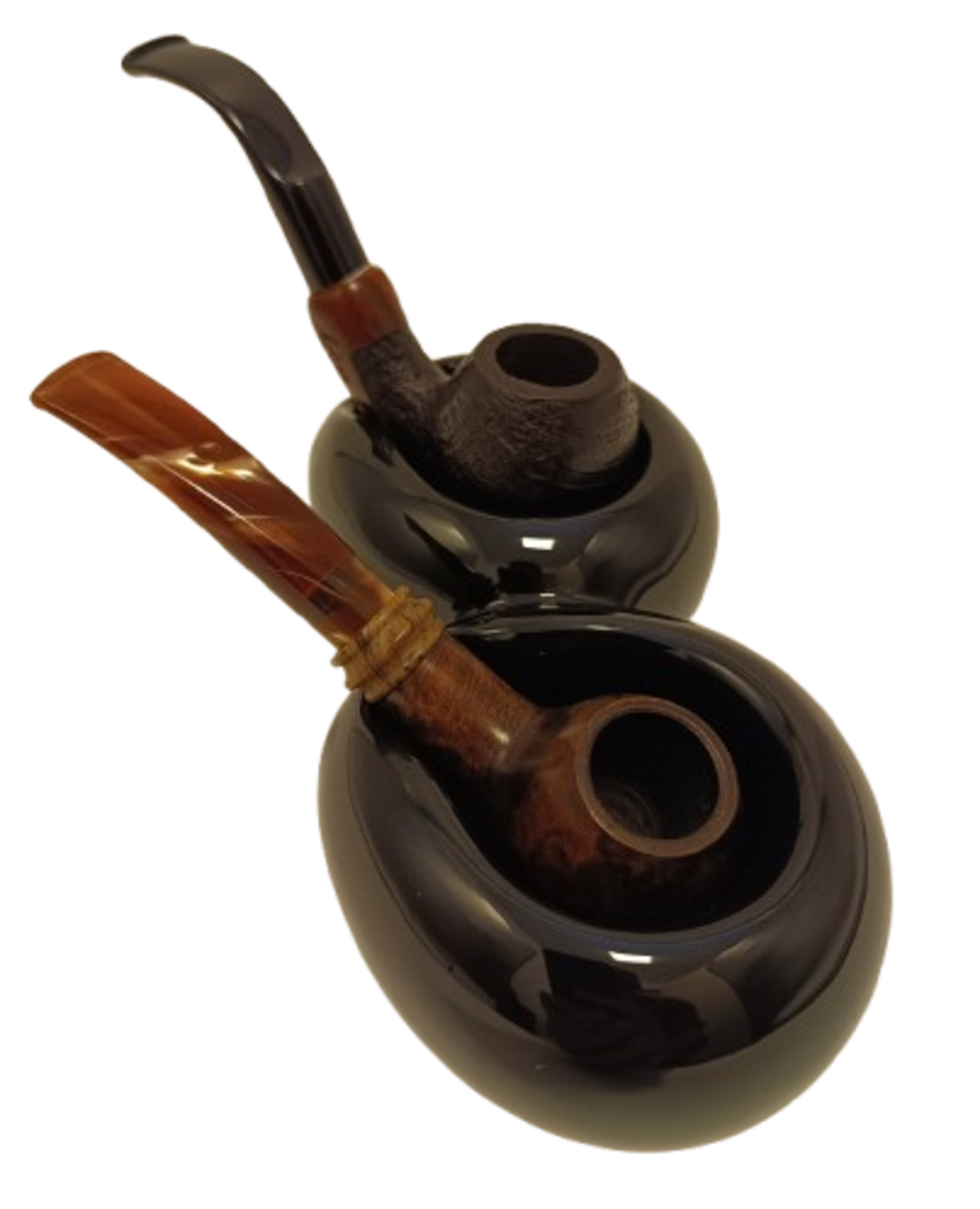 Descanso para 2 Cachimbo Savinelli M1039/2 Preto