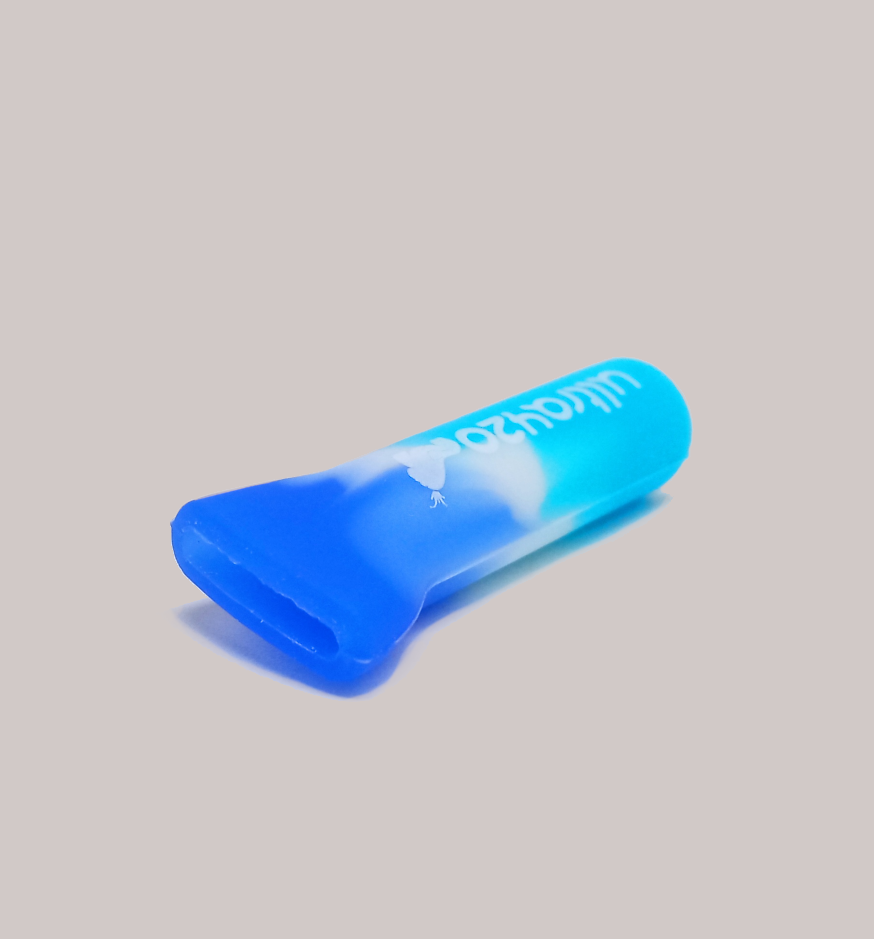 Piteira Ponta Firme Silicone Azul Mesclado