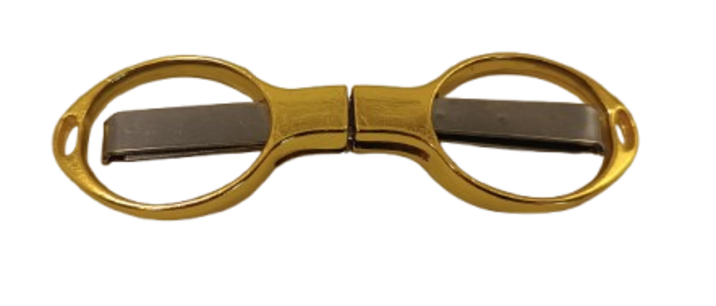Tesoura Dobravel para Cortar Tabaco Dourado