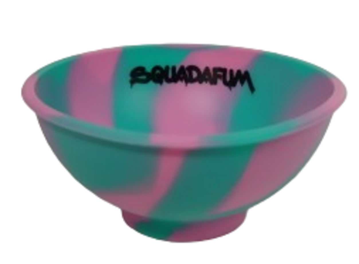 Cuia de Silicone sdf Verde com Rosa