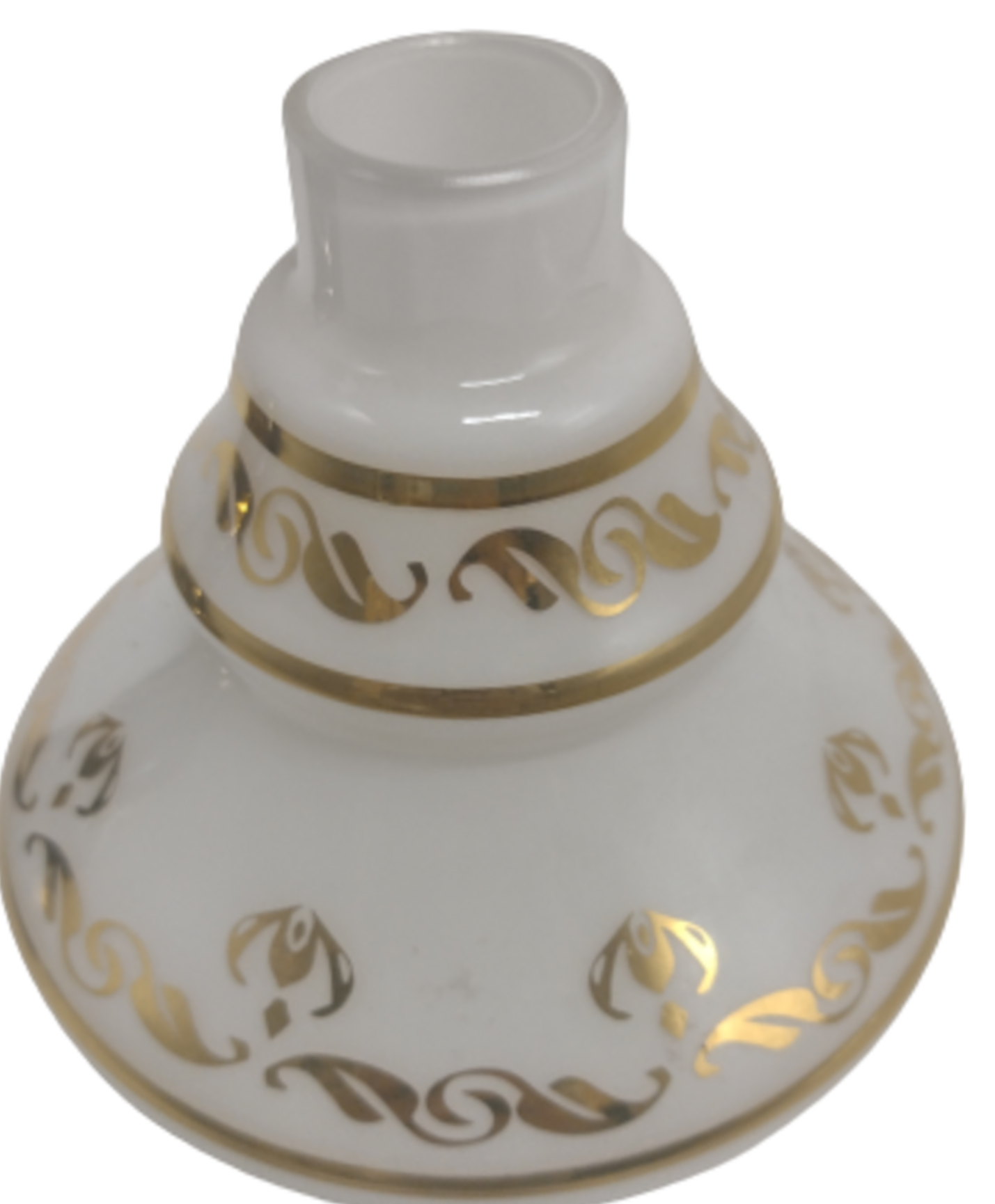 Vaso Nasa Branco com Dourado