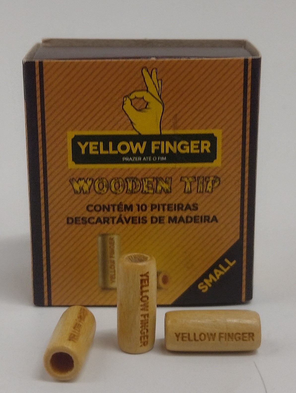 Piteira Yellow finger Wooden Tip Small