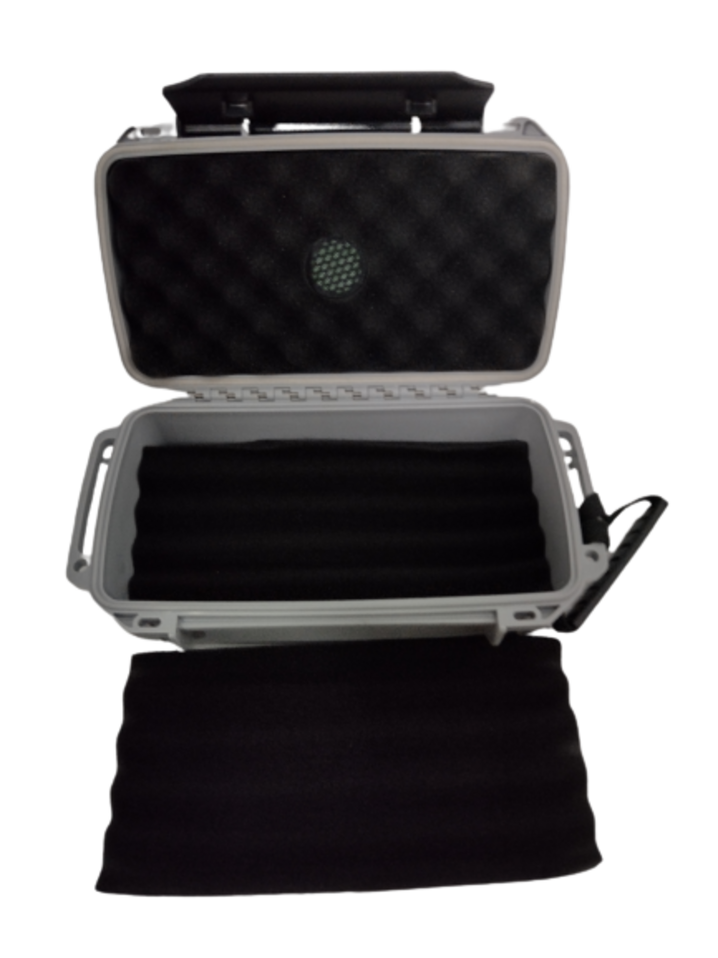 Caixa Umidora Hit para Viagem para 10 Charutos. Cinza