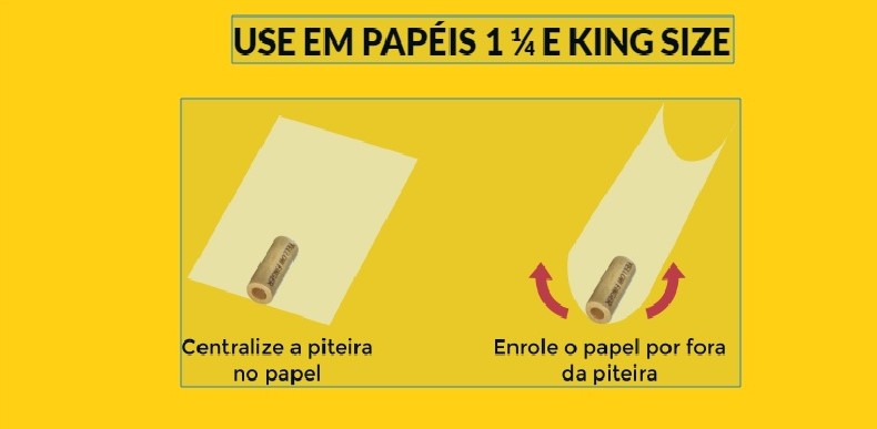 Piteira Yellow finger Wooden Tip Big