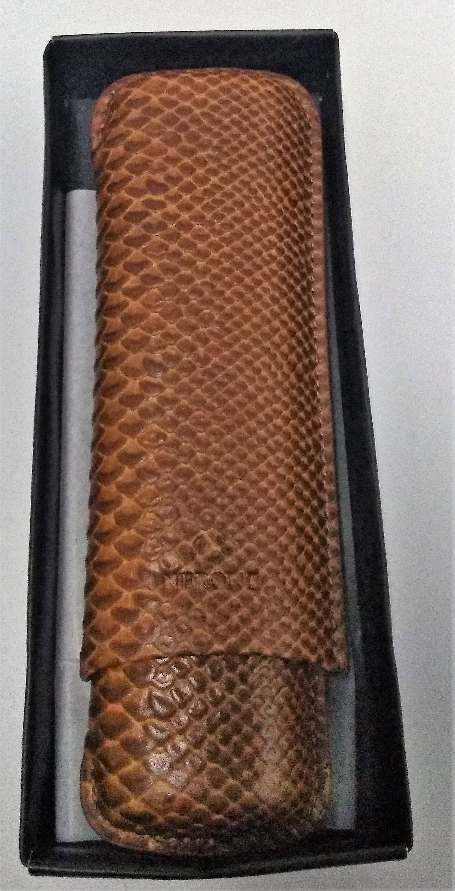 Porta Charutos Nerone Grande pra 2 Charutos  Caramelo