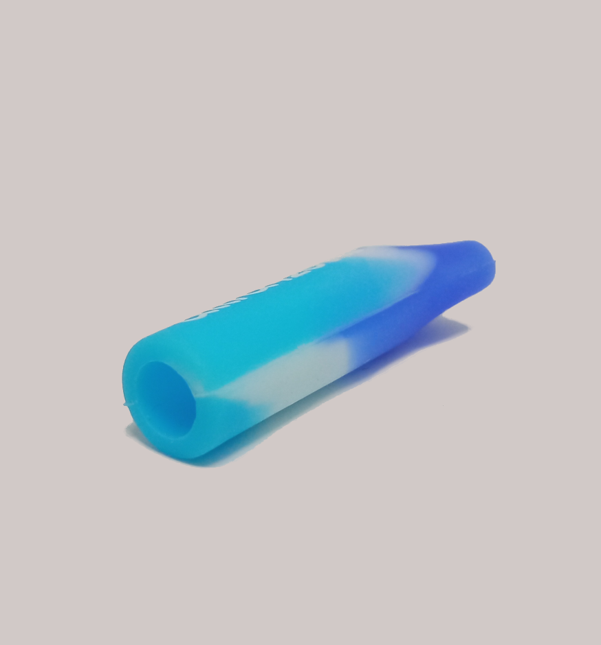 Piteira Ponta Firme Silicone Azul Mesclado