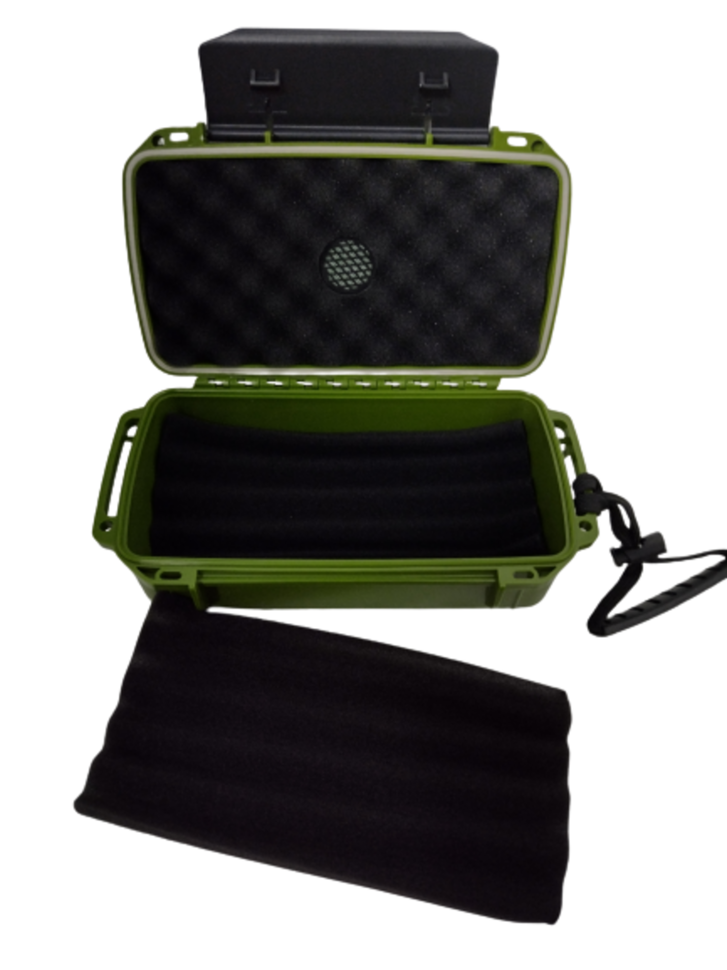 Caixa Umidora Hit para Viagem para 10 Charutos. Verde