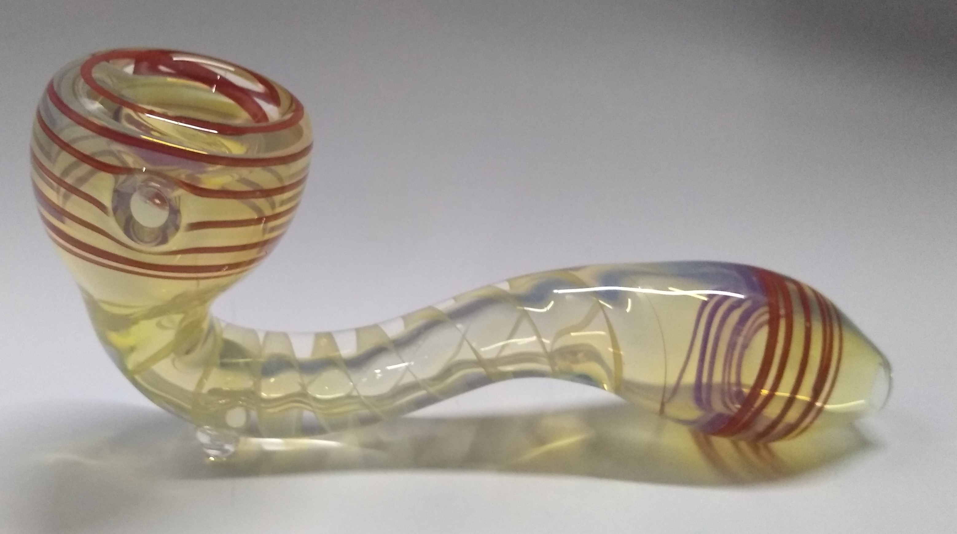 Pipe de Vidro SDF 1001 Amarelo Translucido