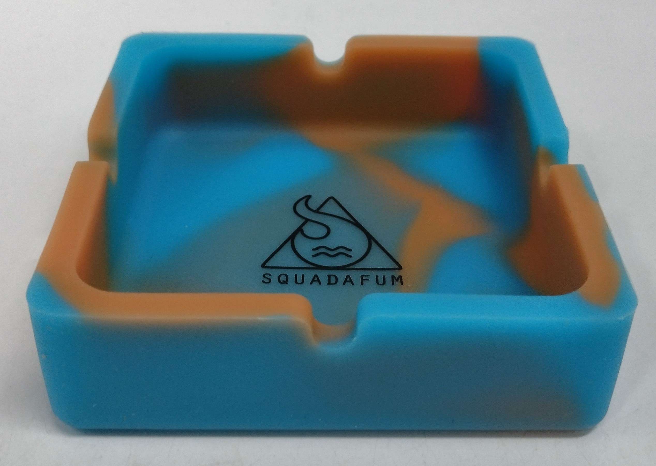 Cinzeiro para Cigarro Quadrado SDF AzulL/Laranja