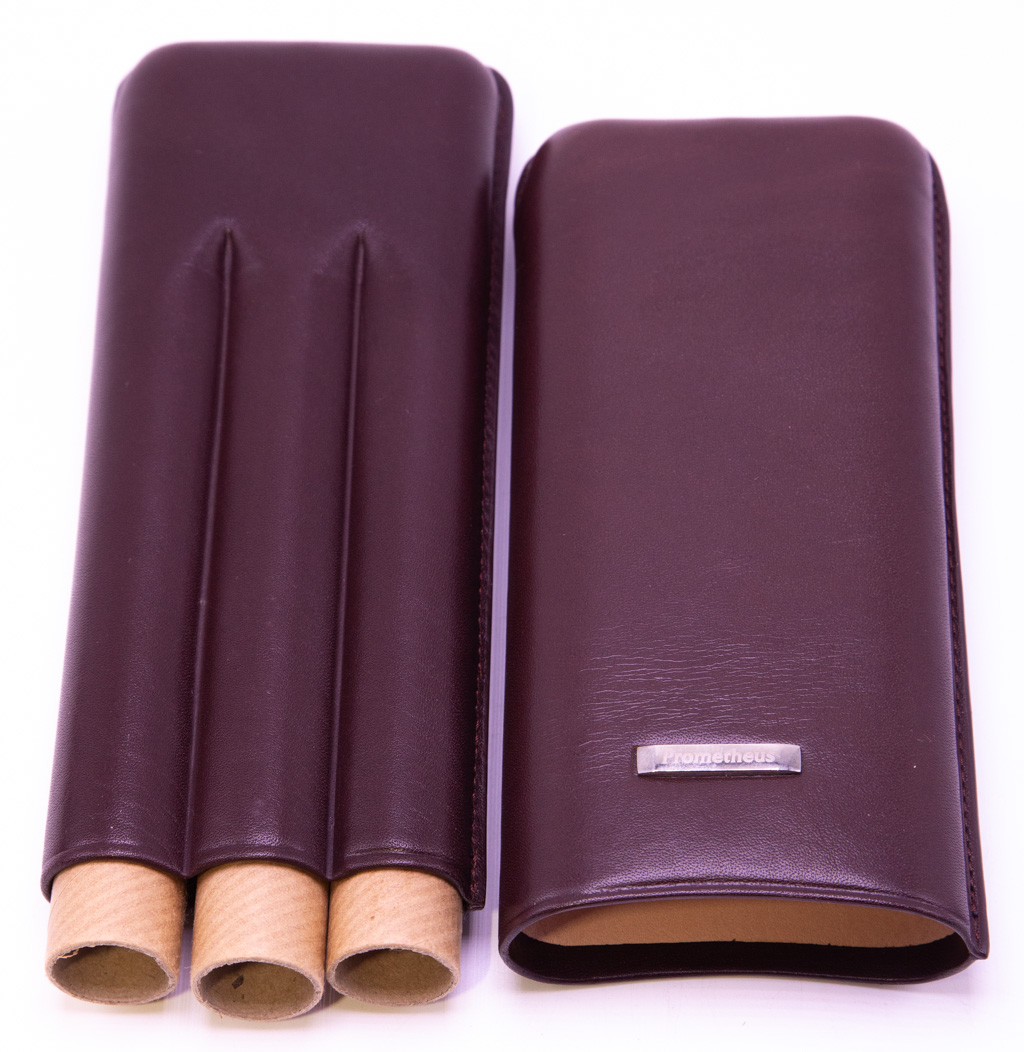 Porta Charutos Prometheus para 3 Charutos Marrom